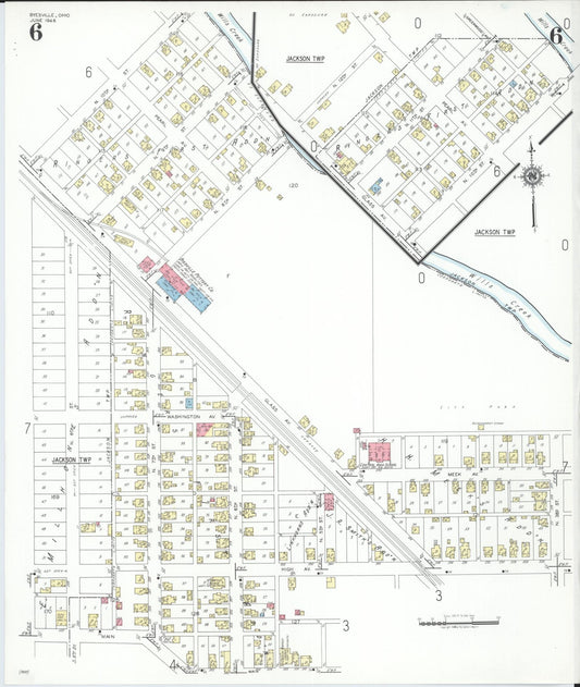 Sanborn Fire Insurance Map from Byesville, Guernsey County, Ohio (1948), Sheet #0006 - Historic Sanborn Fire Insurance Map Print, vintage old map wall art, antique decor, genealogy gift, Ohio Ohio map