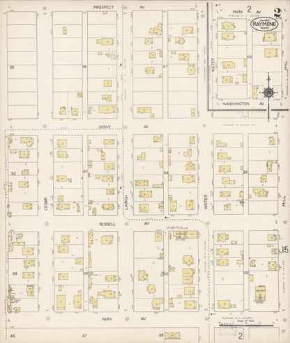 Sanborn Fire Insurance Map from Raymond, Pacific County, Washington (1913), Sheet #0002 - Complete Map Set gallery image, historic Sanborn map, vintage wall art, Washington Washington