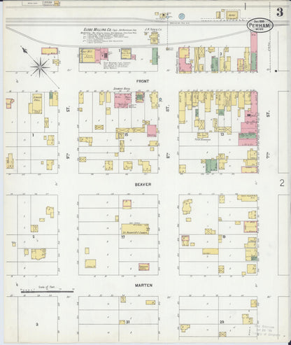 Sanborn Fire Insurance Map from Perham, Otter Tail County, Minnesota (1899), Sheet #0003 - Complete Map Set gallery image, historic Sanborn map, vintage wall art, Minnesota Minnesota