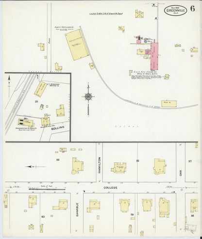 Sanborn Fire Insurance Map from Greenville, Butler County, Alabama (1909), Sheet #0006 - Complete Map Set gallery image, historic Sanborn map, vintage wall art, Alabama Alabama