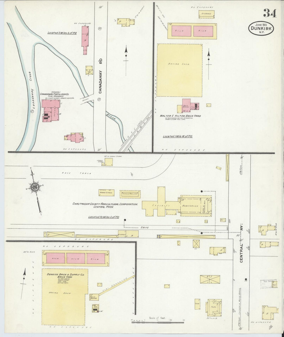 Sanborn Fire Insurance Map from Dunkirk, Chautauqua County, New York (1910), Sheet #0034 - Complete Map Set gallery image, historic Sanborn map, vintage wall art, New York New York