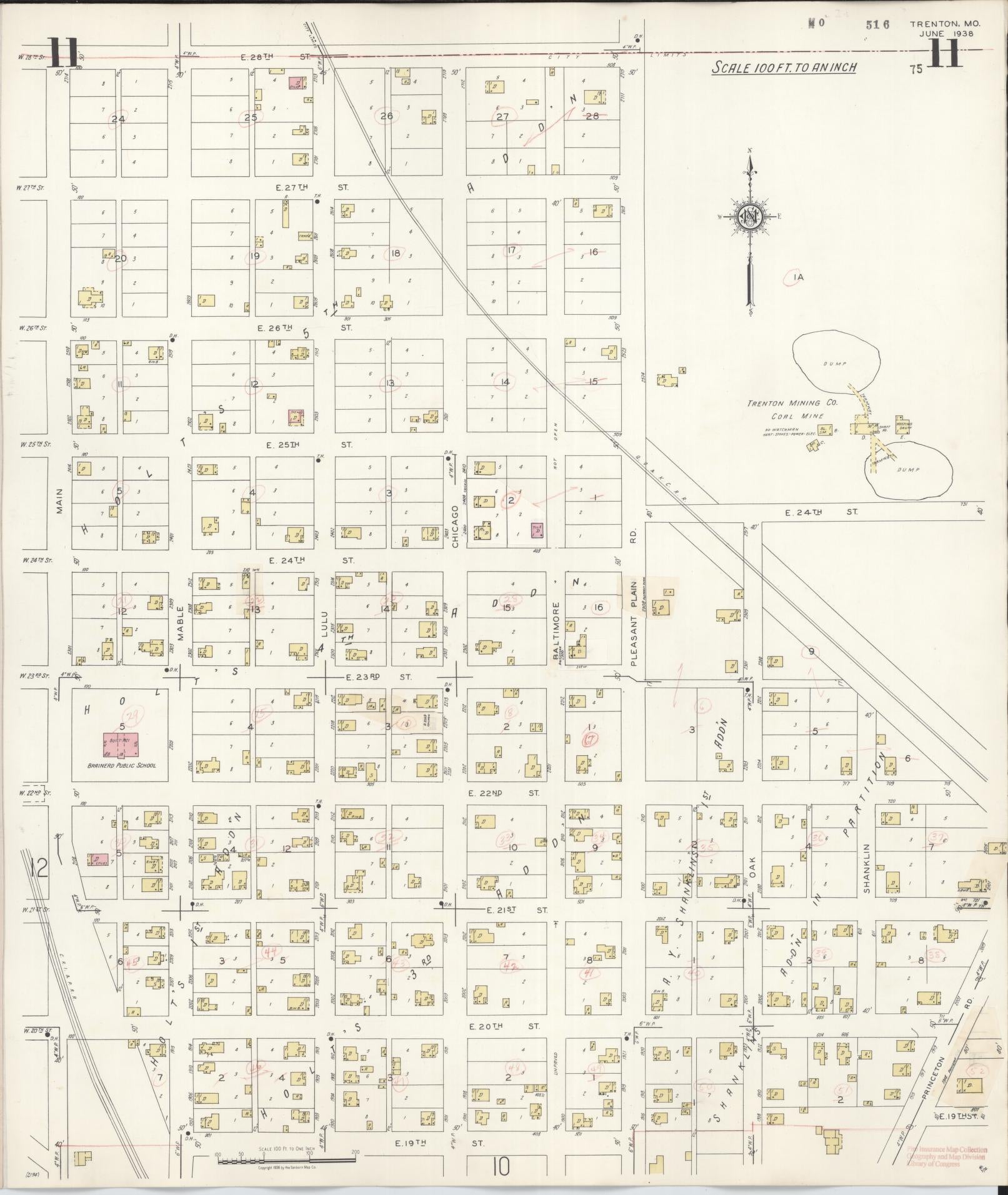 Sanborn Fire Insurance Map from Trenton, Grundy County, Missouri (1948), Sheet #0011 - Complete Map Set gallery image, historic Sanborn map, vintage wall art, Missouri Missouri