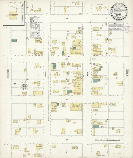 Sanborn Fire Insurance Map from Elma, Grays Harbor County, Washington (1901), Sheet #0001 - Historic Sanborn Fire Insurance Map Print, vintage old map wall art, antique decor, genealogy gift, Washington Washington map