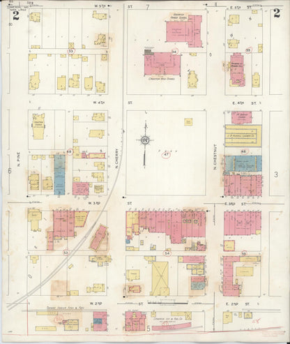 Sanborn Fire Insurance Map from Cameron, Clinton County, Missouri (1944), Sheet #0002 - Complete Map Set gallery image, historic Sanborn map, vintage wall art, Missouri Missouri