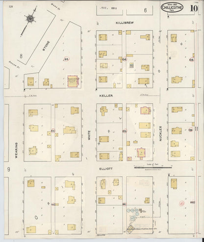 Sanborn Fire Insurance Map from Chillicothe, Hardeman County, Texas (1941), Sheet #0010 - Historic Sanborn Fire Insurance Map Print, vintage old map wall art, antique decor, genealogy gift, Texas Texas map