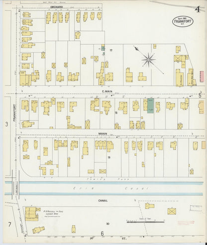 Sanborn Fire Insurance Map from Frankfort, Herkimer County, New York (1902), Sheet #0004 - Historic Sanborn Fire Insurance Map Print, vintage old map wall art, antique decor, genealogy gift, New York New York map