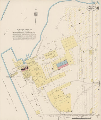Sanborn Fire Insurance Map from Raymond, Pacific County, Washington (1919), Sheet #0003 - Complete Map Set gallery image, historic Sanborn map, vintage wall art, Washington Washington