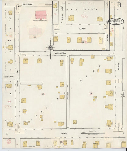 Sanborn Fire Insurance Map from Lewisville, Denton County, Texas (1934), Sheet #0004 - Complete Map Set gallery image, historic Sanborn map, vintage wall art, Texas Texas