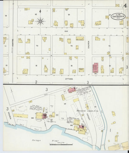 Sanborn Fire Insurance Map from Oak Harbor, Ottawa County, Ohio (1898), Sheet #0004 - Complete Map Set gallery image, historic Sanborn map, vintage wall art, Ohio Ohio