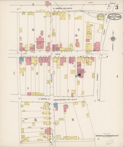 Sanborn Fire Insurance Map from Middletown, Frederick County, Maryland (1922), Sheet #0003 - Complete Map Set gallery image, historic Sanborn map, vintage wall art, Maryland Maryland