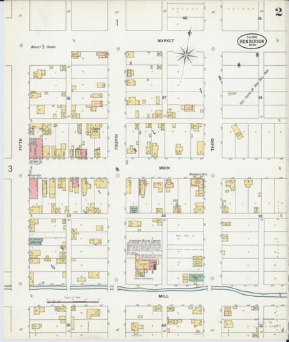 Sanborn Fire Insurance Map from Henderson, Sibley County, Minnesota (1900), Sheet #0002 - Complete Map Set gallery image, historic Sanborn map, vintage wall art, Minnesota Minnesota