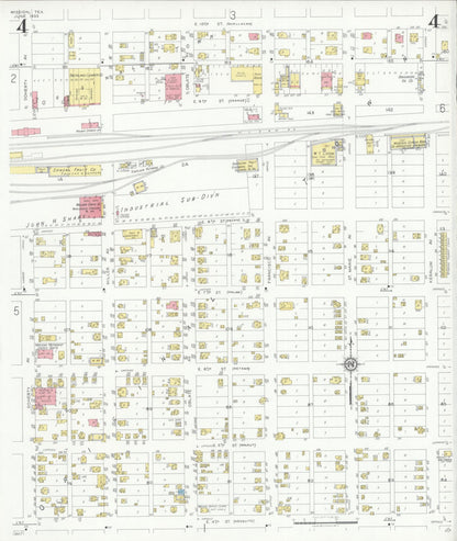 Sanborn Fire Insurance Map from Mission, Hidalgo County, Texas (1933), Sheet #0004 - Historic Sanborn Fire Insurance Map Print, vintage old map wall art, antique decor, genealogy gift, Texas Texas map