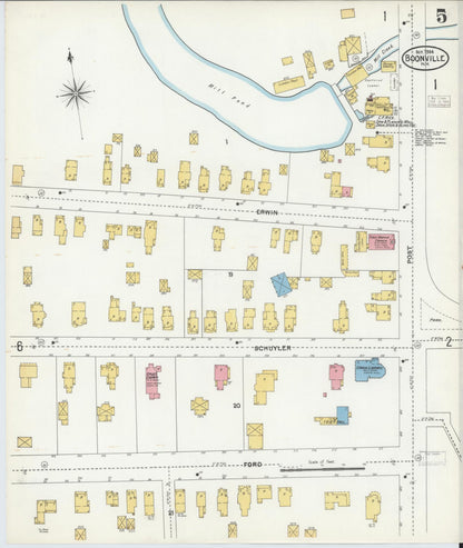 Sanborn Fire Insurance Map from Boonville, Oneida County, New York (1904), Sheet #0005 - Complete Map Set gallery image, historic Sanborn map, vintage wall art, New York New York
