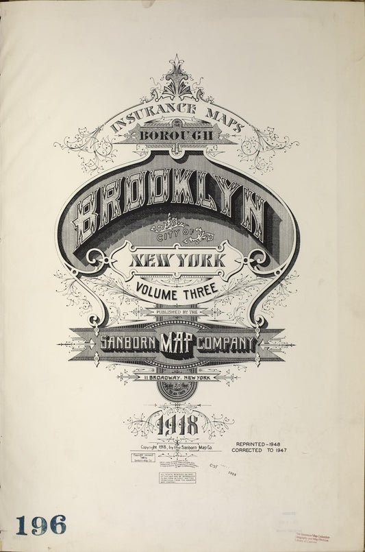 Sanborn Fire Insurance Map from Brooklyn, Kings County, New York. (1947) – Historic Sanborn Fire Insurance Map Print