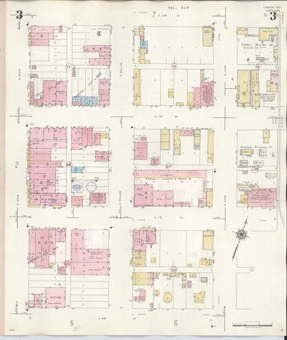 Sanborn Fire Insurance Map from Lamesa, Dawson County, Texas (1948), Sheet #0003 - Complete Map Set gallery image, historic Sanborn map, vintage wall art, Texas Texas