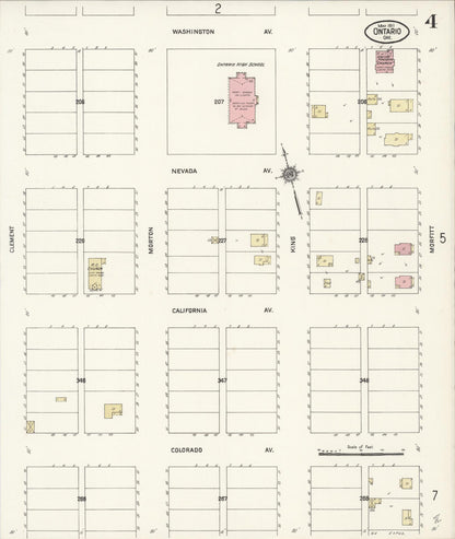 Sanborn Fire Insurance Map from Ontario, Malheur County, Oregon (1911), Sheet #0004 - Complete Map Set gallery image, historic Sanborn map, vintage wall art, Oregon Oregon