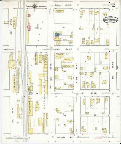 Sanborn Fire Insurance Map from Independence, Buchanan County, Iowa (1920), Sheet #0002 - Historic Sanborn Fire Insurance Map Print