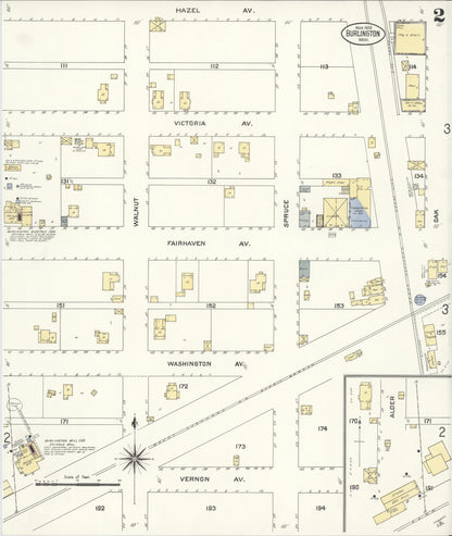 Sanborn Fire Insurance Map from Burlington, Skagit County, Washington (1909), Sheet #0002 - Complete Map Set gallery image, historic Sanborn map, vintage wall art, Washington Washington