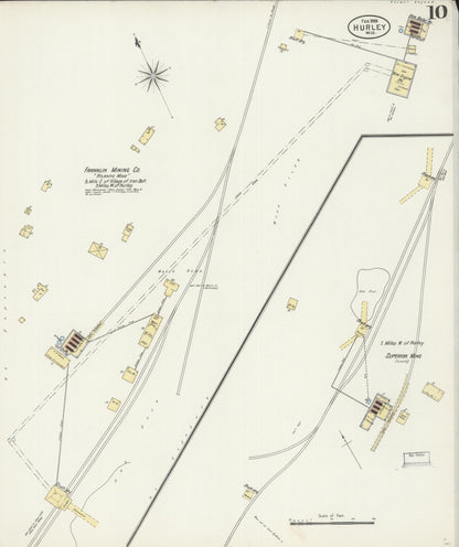 Sanborn Fire Insurance Map from Hurley, Iron County, Wisconsin (1898), Sheet #0010 - Complete Map Set gallery image, historic Sanborn map, vintage wall art, Wisconsin Wisconsin