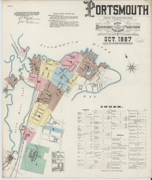 Sanborn Fire Insurance Map from Portsmouth, Rockingham County, New Hampshire. (1887) – Historic Sanborn Fire Insurance Map Print