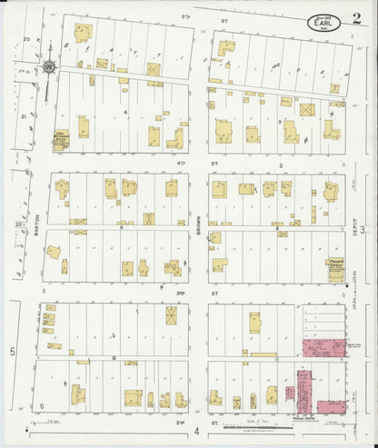 Sanborn Fire Insurance Map from Earle, Crittenden County, Arkansas (1919), Sheet #0002 - Complete Map Set gallery image, historic Sanborn map, vintage wall art, Arkansas Arkansas