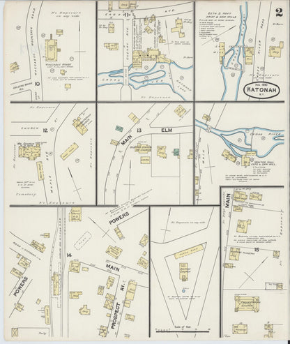 Sanborn Fire Insurance Map from Katonah, Westchester County, New York (1890), Sheet #0002 - Complete Map Set gallery image, historic Sanborn map, vintage wall art, New York New York