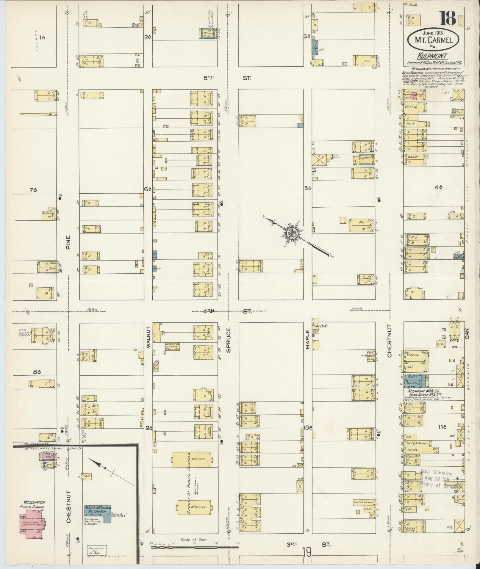 Sanborn Fire Insurance Map from Mount Carmel, Northumberland County, Pennsylvania (1913), Sheet #0018 - Complete Map Set gallery image, historic Sanborn map, vintage wall art, Pennsylvania Pennsylvania