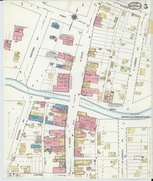 Sanborn Fire Insurance Map from Buffalo, Johnson County, Wyoming (1920), Sheet #0005 - Historic Sanborn Fire Insurance Map Print, vintage old map wall art, antique decor, genealogy gift, Wyoming Wyoming map
