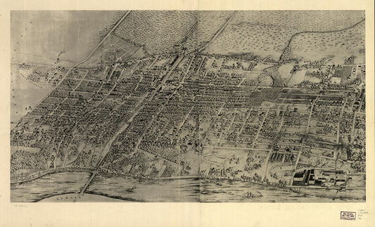 [Arlington, N.J. (1907) – Historic Bird’s-Eye View Panorama Print