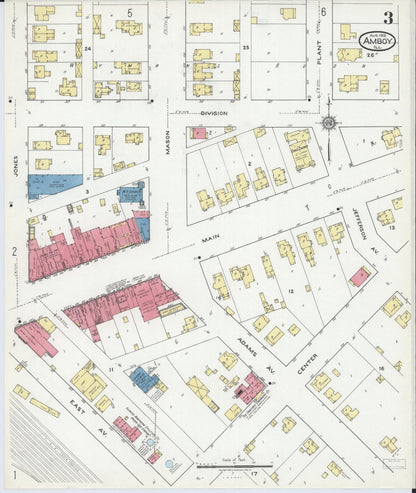 Sanborn Fire Insurance Map from Amboy, Lee County, Illinois (1918), Sheet #0003 - Complete Map Set gallery image, historic Sanborn map, vintage wall art, Illinois Illinois