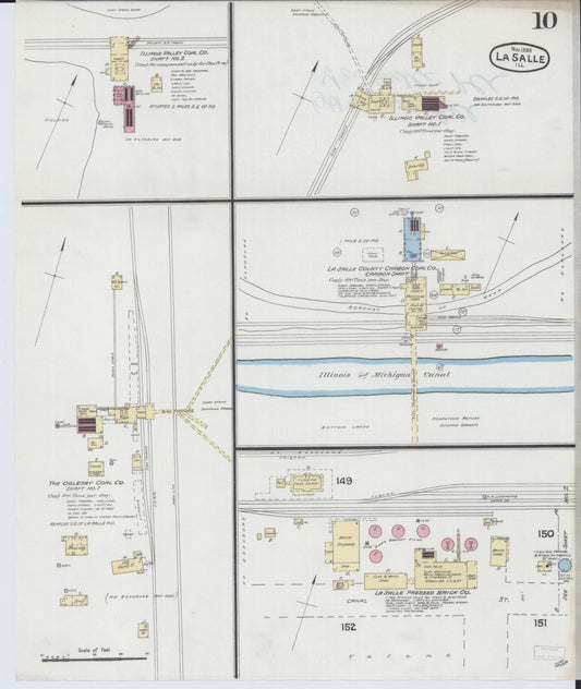 Sanborn Fire Insurance Map from La Salle, La Salle County, Illinois (1888), Sheet #0010 - Historic Sanborn Fire Insurance Map Print, vintage old map wall art, antique decor, genealogy gift, Illinois Illinois map