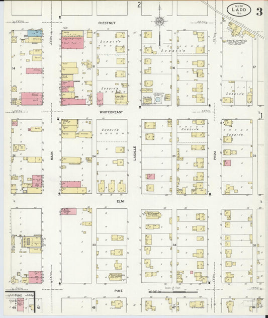 Sanborn Fire Insurance Map from Ladd, Bureau County, Illinois (1911), Sheet #0003 - Historic Sanborn Fire Insurance Map Print, vintage old map wall art, antique decor, genealogy gift, Illinois Illinois map