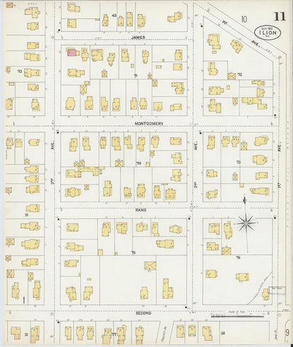 Sanborn Fire Insurance Map from Ilion, Herkimer County, New York (1902), Sheet #0011 - Complete Map Set gallery image, historic Sanborn map, vintage wall art, New York New York