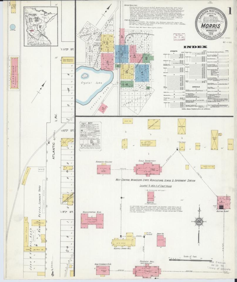 Sanborn Fire Insurance Map from Morris, Stevens County, Minnesota. (1915) – Map View