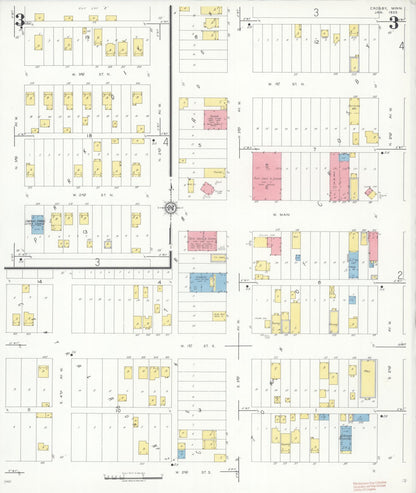 Sanborn Fire Insurance Map from Crosby, Crow Wing County, Minnesota (1935), Sheet #0003 - Complete Map Set gallery image, historic Sanborn map, vintage wall art, Minnesota Minnesota