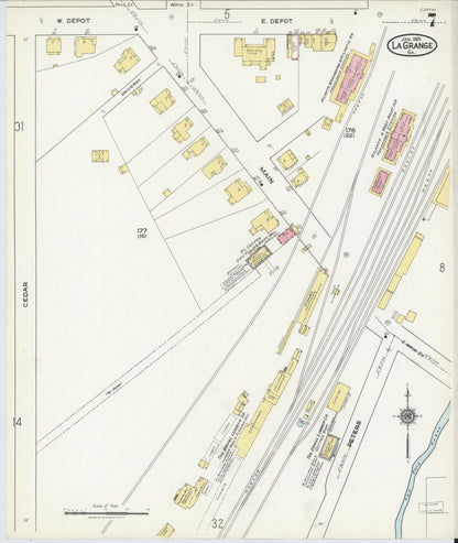 Sanborn Fire Insurance Map from La Grange, Troup County, Georgia (1921), Sheet #0007 - Complete Map Set gallery image, historic Sanborn map, vintage wall art, Georgia Georgia