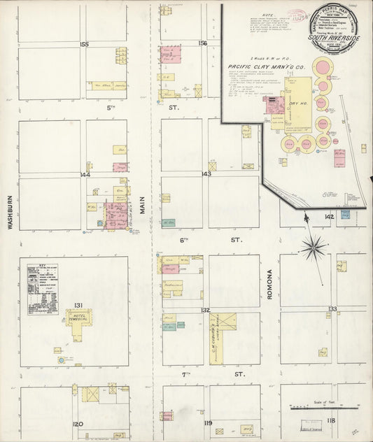 Sanborn Fire Insurance Map from South Riverside, Riverside County, California. (1891) – Historic Sanborn Fire Insurance Map Print