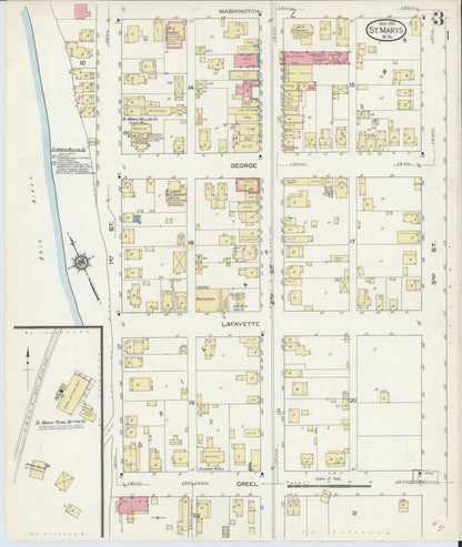 Sanborn Fire Insurance Map from Saint Marys, Pleasant County, West Virginia (1913), Sheet #0003 - Complete Map Set gallery image, historic Sanborn map, vintage wall art, West Virginia West Virginia