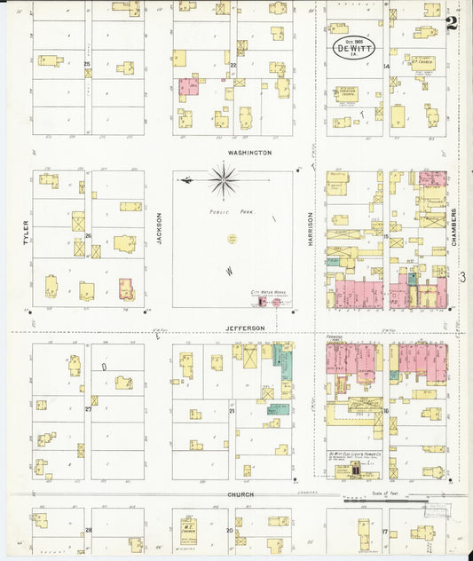 Sanborn Fire Insurance Map from De Witt, Clinton County, Iowa (1905), Sheet #0002 - Historic Sanborn Fire Insurance Map Print, vintage old map wall art