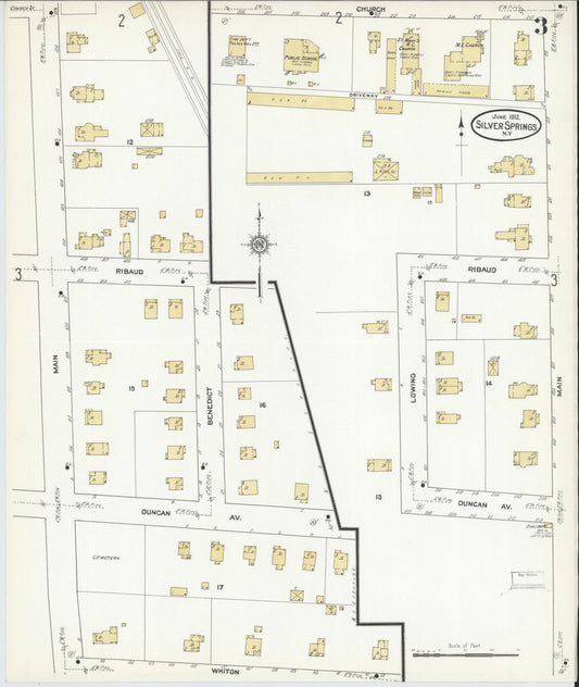 Sanborn Fire Insurance Map from Silver Springs, Wyoming County, New York (1912), Sheet #0003 - Historic Sanborn Fire Insurance Map Print, vintage old map wall art, antique decor, genealogy gift, Silver Springs Wyoming map