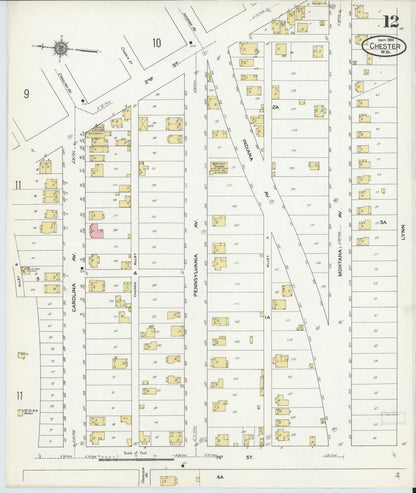 Sanborn Fire Insurance Map from Chester, Hancock County, West Virginia (1910), Sheet #0012 - Complete Map Set gallery image, historic Sanborn map, vintage wall art, West Virginia West Virginia