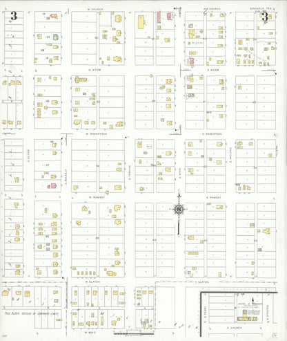 Sanborn Fire Insurance Map from Seminole, Gaines County, Texas (1941), Sheet #0003 - Complete Map Set gallery image, historic Sanborn map, vintage wall art, Texas Texas