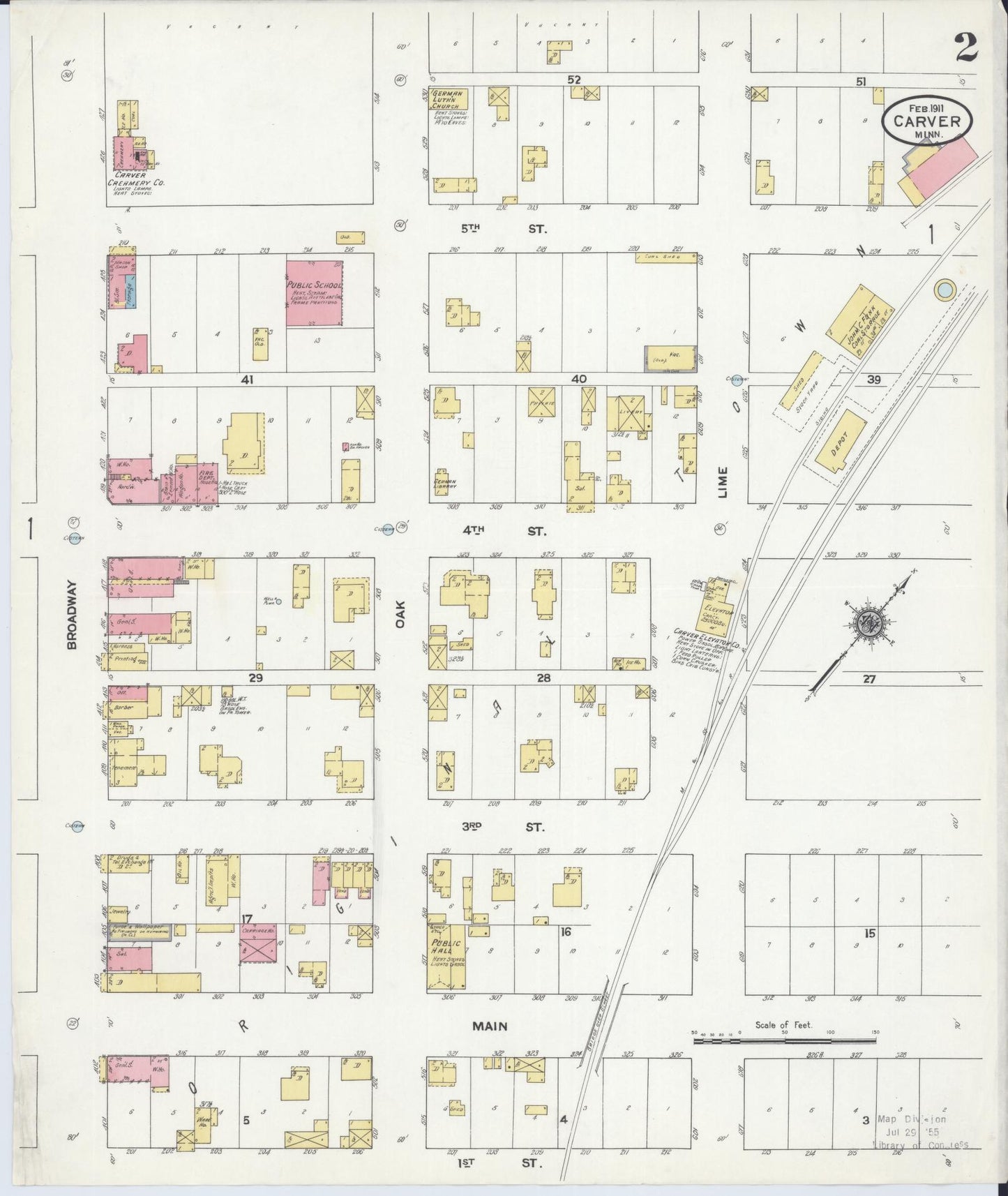 Sanborn Fire Insurance Map from Carver, Carver County, Minnesota (1911), Sheet #0002 - Complete Map Set gallery image, historic Sanborn map, vintage wall art, Minnesota Minnesota