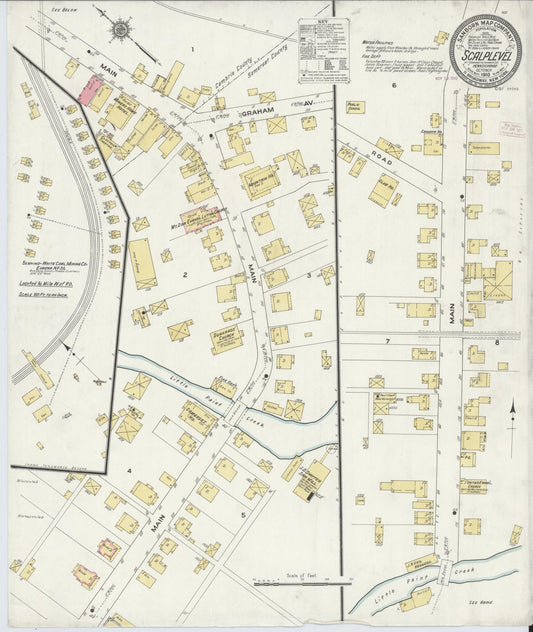 Sanborn Fire Insurance Map from Scalp Level, Somerset And Cambria County, Pennsylvania (1910), Sheet #0001 - Historic Sanborn Fire Insurance Map Print, vintage old map wall art, antique decor, genealogy gift, Pennsylvania Pennsylvania map