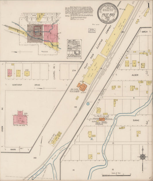 Sanborn Fire Insurance Map from Pilot Rock, Umatilla County, Oregon. (1922) – Historic Sanborn Fire Insurance Map Print