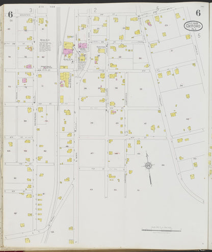 Sanborn Fire Insurance Map from Oxford, Calhoun County, Alabama (1928), Sheet #0006 - Complete Map Set gallery image, historic Sanborn map, vintage wall art, Alabama Alabama