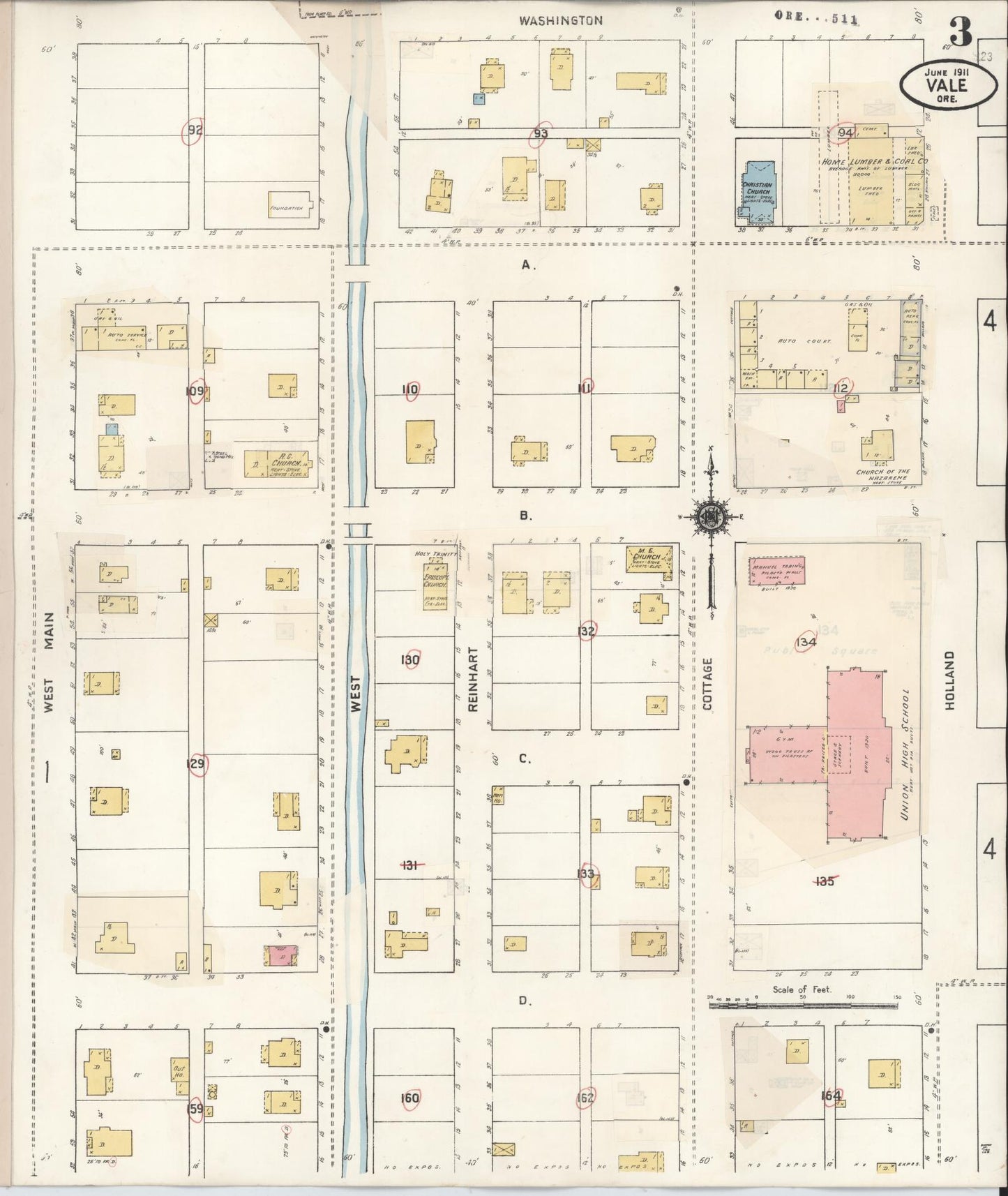 Sanborn Fire Insurance Map from Vale, Malheur County, Oregon (1941), Sheet #0003 - Complete Map Set gallery image, historic Sanborn map, vintage wall art, Oregon Oregon