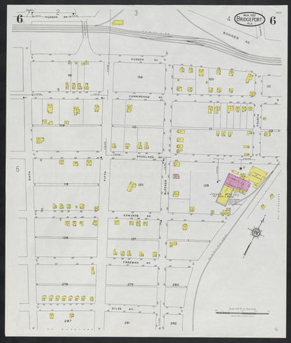 Sanborn Fire Insurance Map from Bridgeport, Jackson County, Alabama (1927), Sheet #0006 - Complete Map Set gallery image, historic Sanborn map, vintage wall art, Alabama Alabama