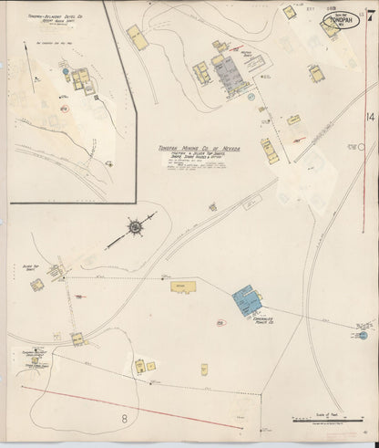 Sanborn Fire Insurance Map from Tonopah, Nye County, Nevada (1941), Sheet #0007 - Complete Map Set gallery image, historic Sanborn map, vintage wall art, Nevada Nevada
