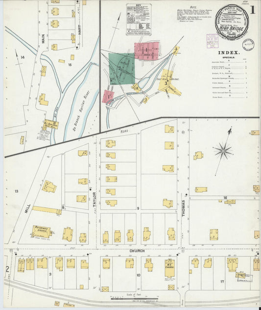 Sanborn Fire Insurance Map from High Bridge, Hunterdon County, New Jersey. (1901) – Historic Sanborn Fire Insurance Map Print